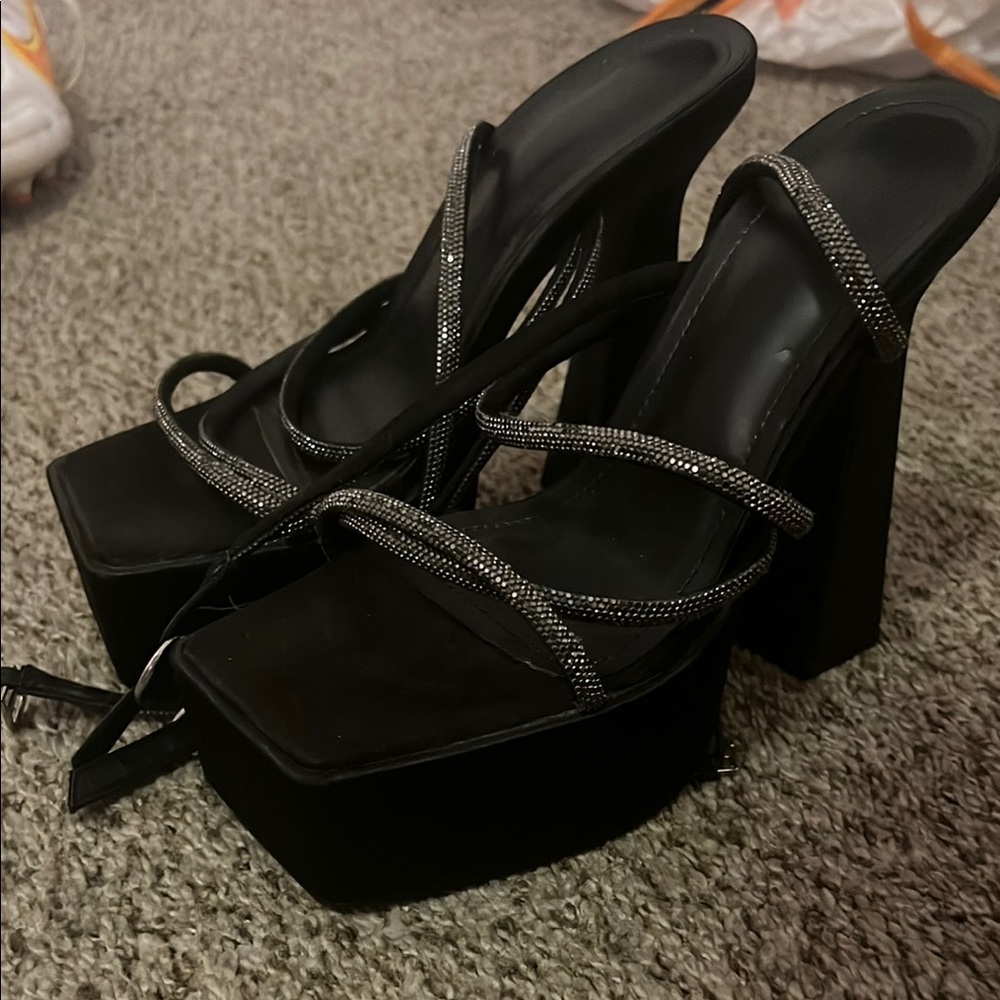 Elegant Black Platform Heels